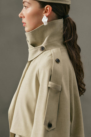 Limited Edition Wide Sleeve Trench Coat Green