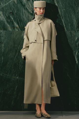 Limited Edition Wide Sleeve Trench Coat Green