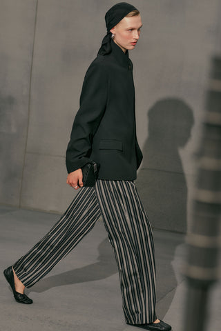 Classic Striped Trousers Black Striped