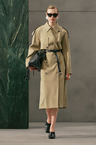 Malia Double Collar Trench Coat Sand
