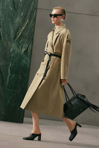 Malia Double Collar Trench Coat Sand
