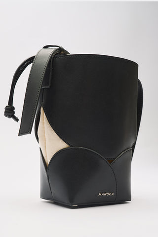 Liona Canvas Drawstring Bag Black