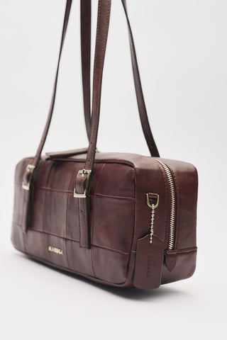Raina Baguette Bag Burgundy