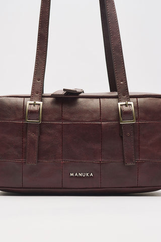 Raina Baguette Bag Burgundy