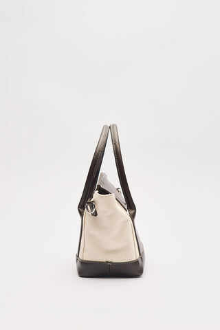 Ruth Flap Mini Canvas Bag Brown