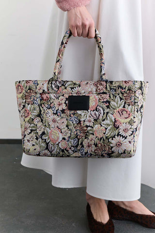 Jacquard Tote Bag Powder
