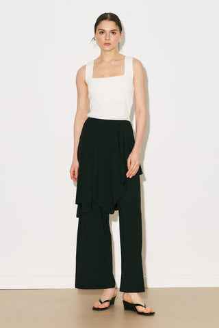 Easy Skirt Effect Trousers Black