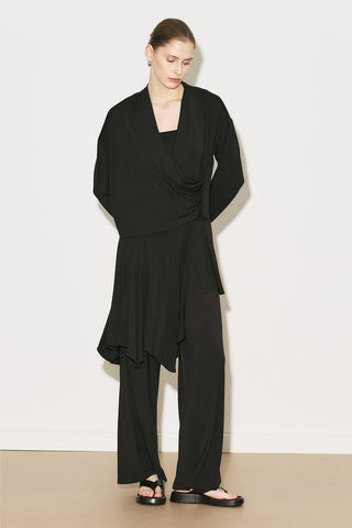 Easy Wrap Blouse Brown