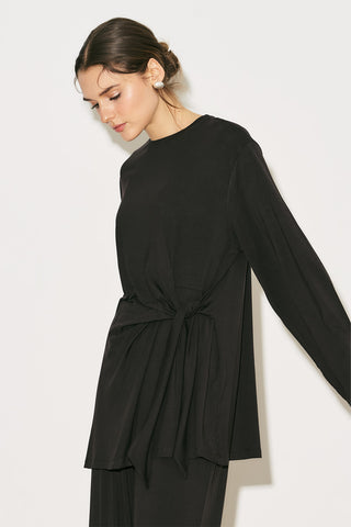 Easy Tie Detail Blouse Brown