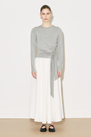 Easy Tie Detail Dress Grey Melange