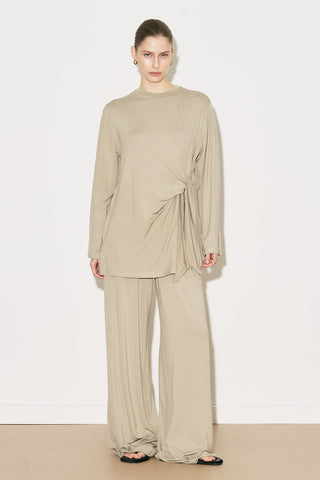 Easy Tie Detail Blouse Stone