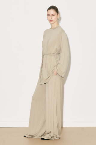 Easy Belted Relaxed Blouse Stone