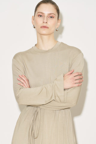 Easy Belted Relaxed Blouse Stone