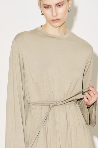 Easy Belted Relaxed Blouse Stone