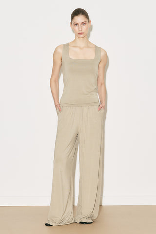 Easy Sleeveless Square Neck Blouse Stone