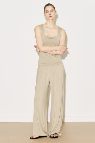 Easy Sleeveless Square Neck Blouse Stone
