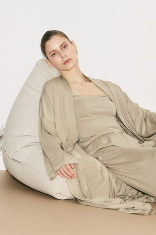 Easy Relaxed Long Kimono Stone