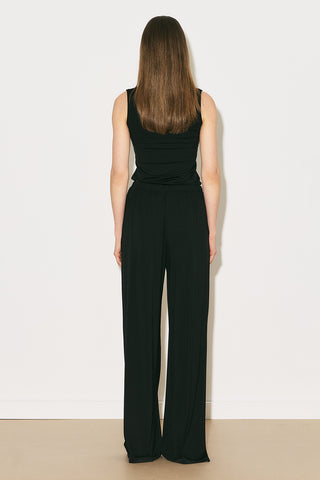 Easy Wide Leg Relaxed Trousers Black