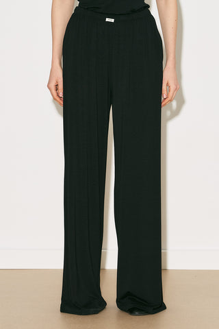 Easy Wide Leg Relaxed Trousers Black