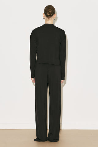 Easy Wide Leg Relaxed Trousers Dark Brown