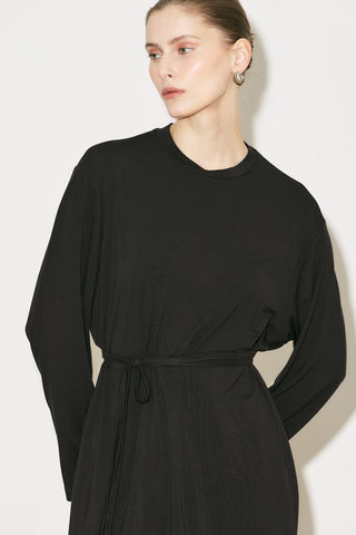 Easy Belted Relaxed Blouse Brown