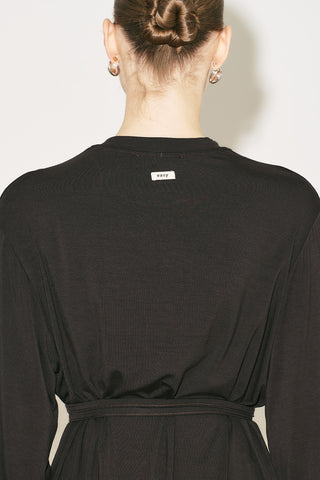 Easy Belted Relaxed Blouse Brown