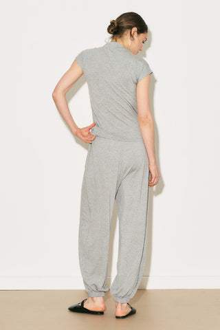 Easy Sleeveless Blouse Grey Melange