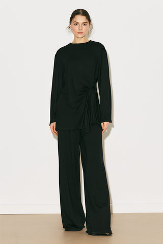 Easy Tie Detail Blouse Black