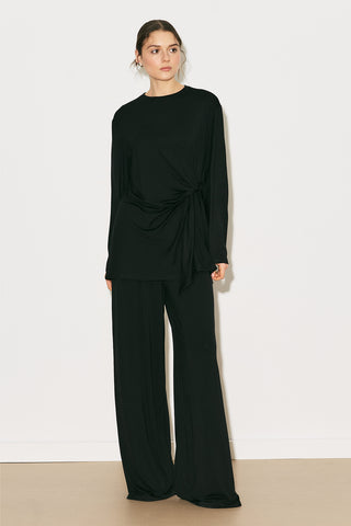 Easy Tie Detail Blouse Black