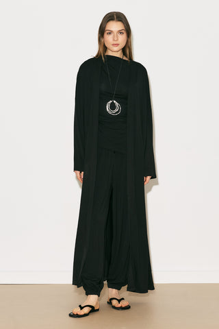 Easy Relaxed Long Kimono Black