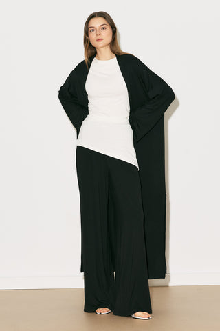 Easy Relaxed Long Kimono Black