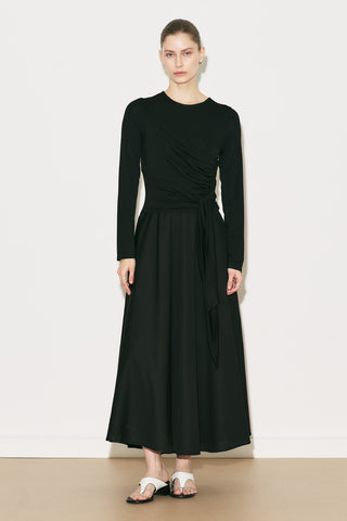 Easy Tie Detail Dress Black