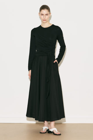 Easy Tie Detail Dress Black