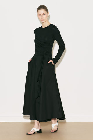 Easy Tie Detail Dress Black