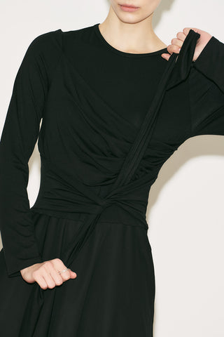 Easy Tie Detail Dress Black