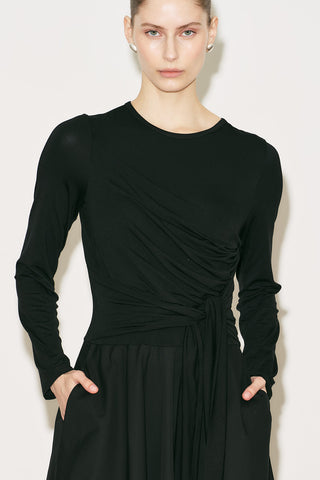 Easy Tie Detail Dress Black