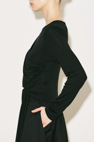 Easy Tie Detail Dress Black