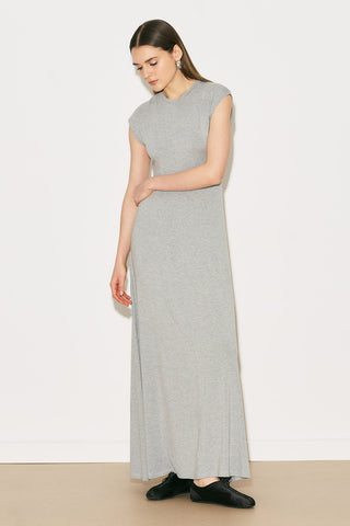 Easy Relaxed Long Dress Grey Melange