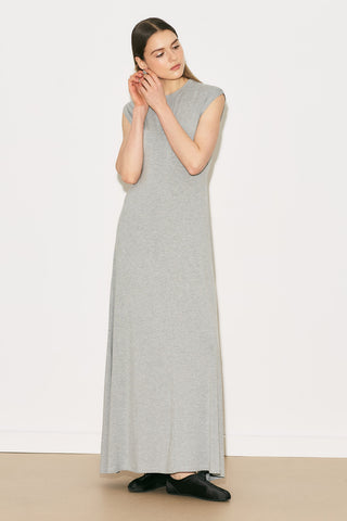 Easy Relaxed Long Dress Grey Melange