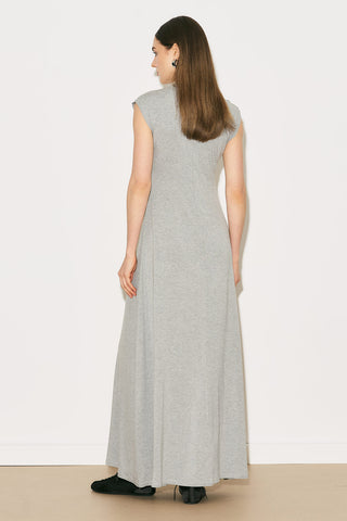 Easy Relaxed Long Dress Grey Melange