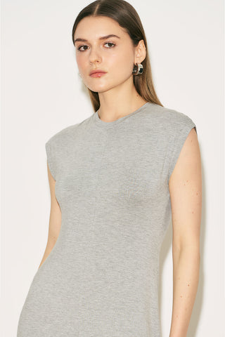 Easy Relaxed Long Dress Grey Melange
