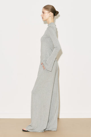 Easy Wide Long Sleeve Blouse Grey Melange