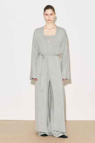 Easy Relaxed Long Kimono Grey Melange