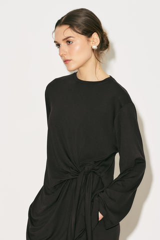 Easy Tie Detail Blouse Brown