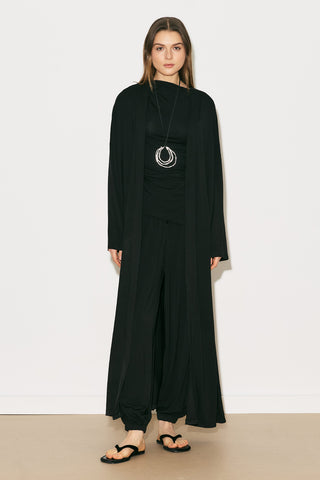 Easy Relaxed Long Kimono Black
