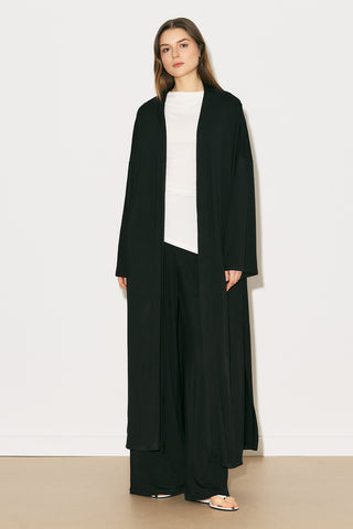 Easy Relaxed Long Kimono Black