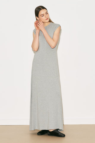 Easy Relaxed Long Dress Grey Melange