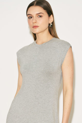 Easy Relaxed Long Dress Grey Melange