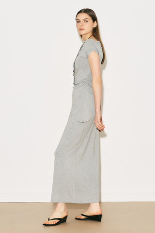 Easy Sleeveless Ruched Blouse Grey Melange