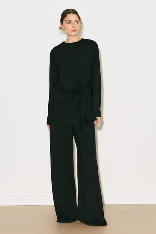 Easy Tie Detail Blouse Black